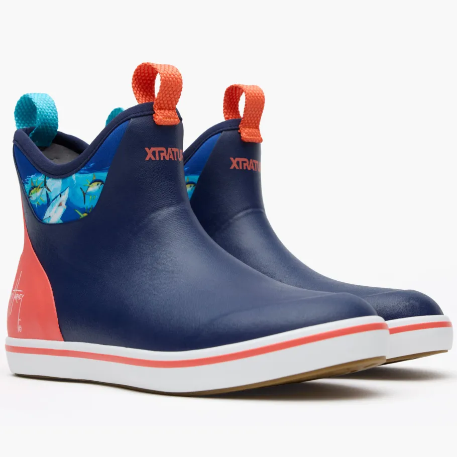 XTRATUF Sport Fishing|All Boots|Men's 6 in Ankle Deck Boot Guy Harvey