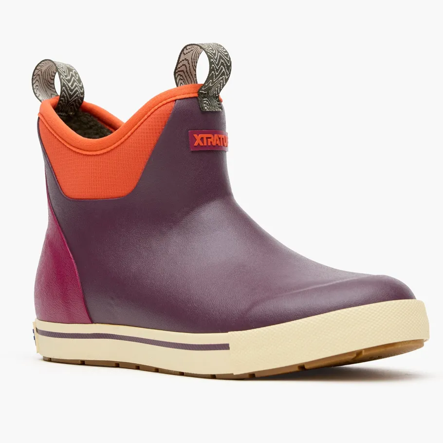 Women XTRATUF Camping|Sport Fishing|Women's Camp Fleece Lined 6 in Ankle Deck Boot